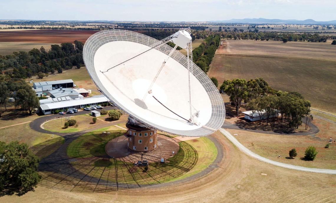 The Parkes radio telescope in New South Wales, Australia spotted an unusual signal from the direction of Proxima Centauri in April and May 2020. Built in 1961 it's been used to discover most of the known pulsars, fast-spinning remnants of supernovae, and a new spiral arm of the Milky Way Galaxy. (CSIRO)